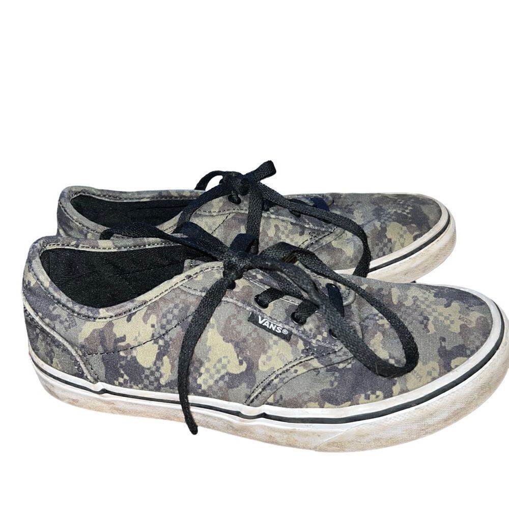 Vans Atwood camo low top lace up sneakers unisex‎ youth size 5